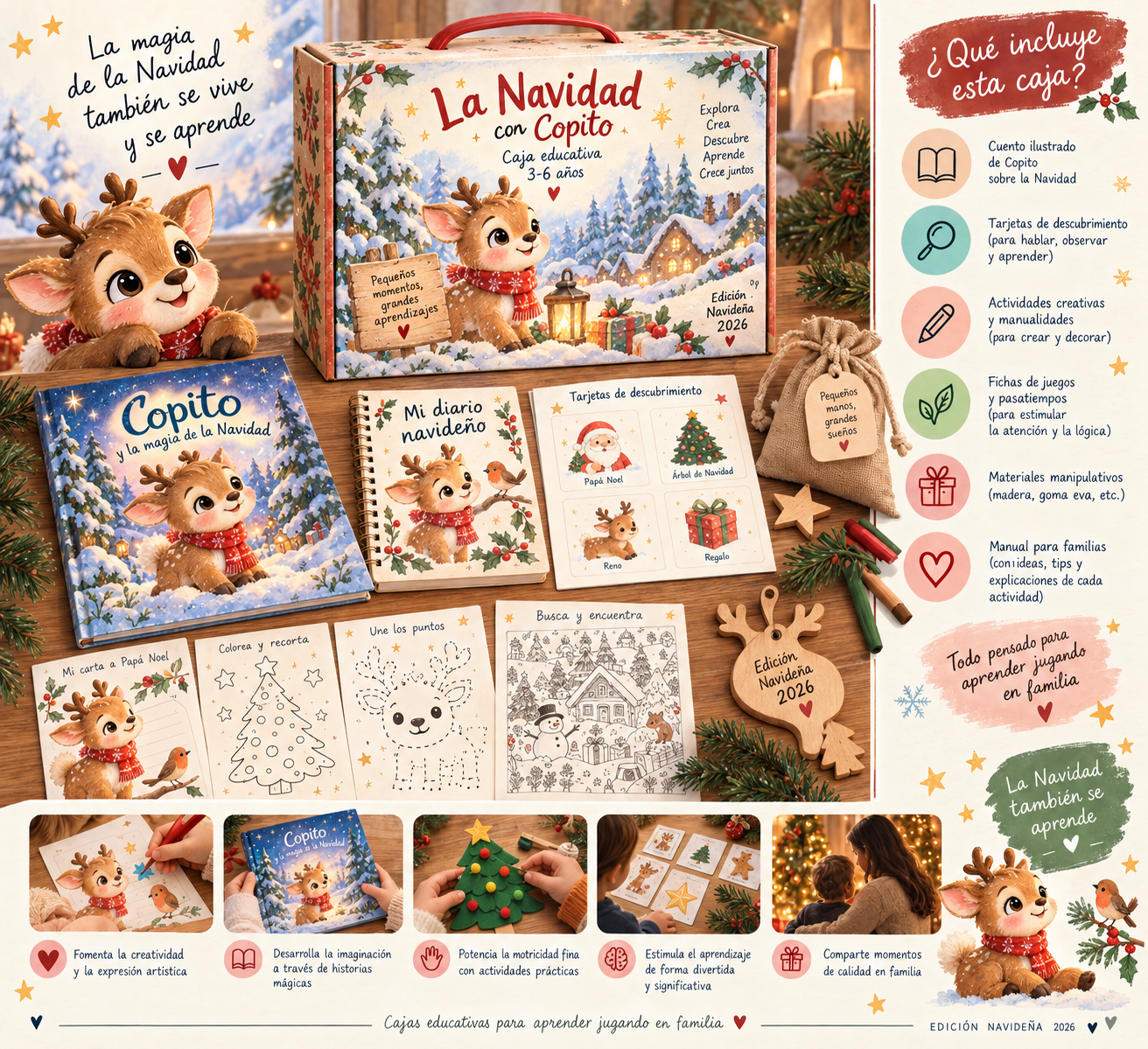 Caja navideña La Navidad con Copito
